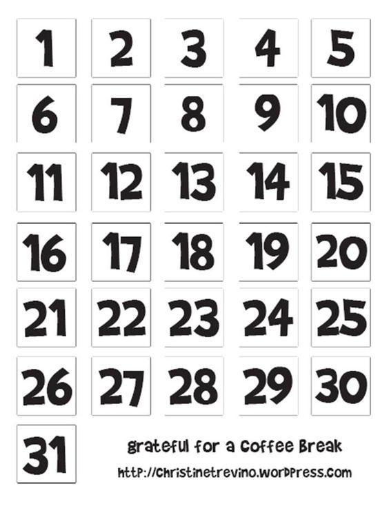 Free printable number fonts